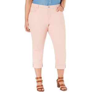 Style & Co Womens Cuffed Mid Rise Capri Jeans Size:16W